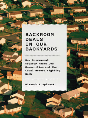 cover image of Backroom Deals in Our Backyards